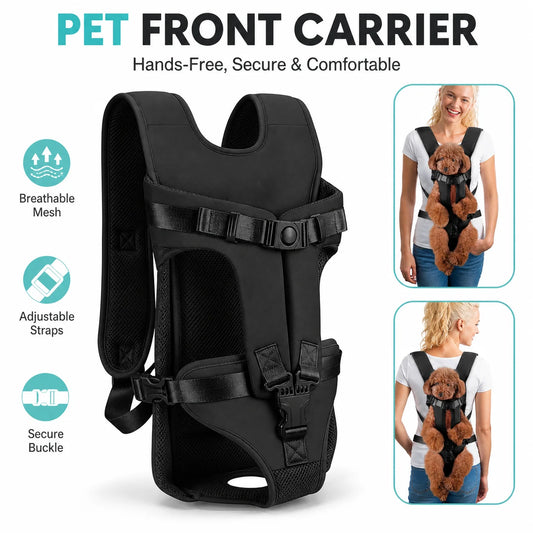 Dog Front Carrier Backpack – Hands Free Travel Carrier for Small Pets