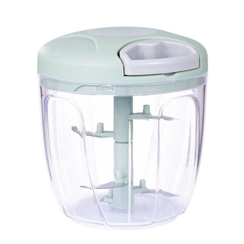 Manual Garlic Chopper – 500/900ml Hand Pull Food Mincer