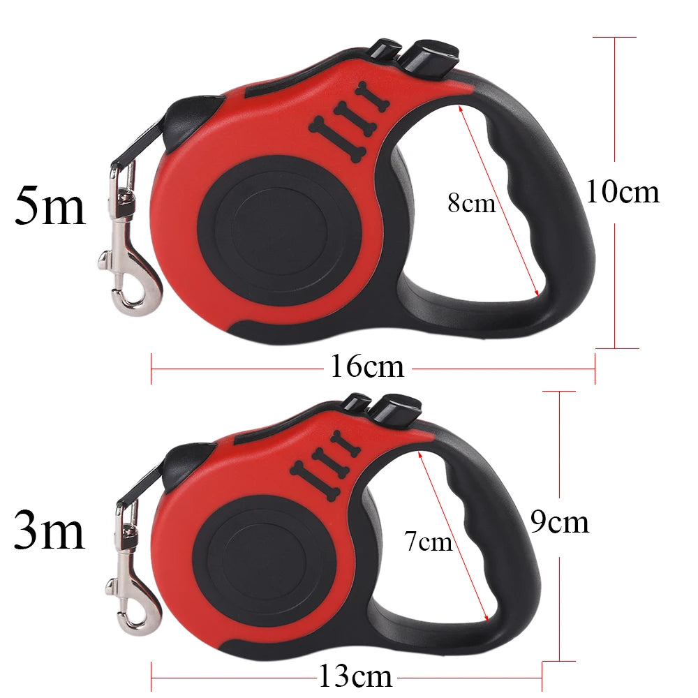 Retractable Dog Leash for Small Dogs & Cats – 3M or 5M Nylon Lead