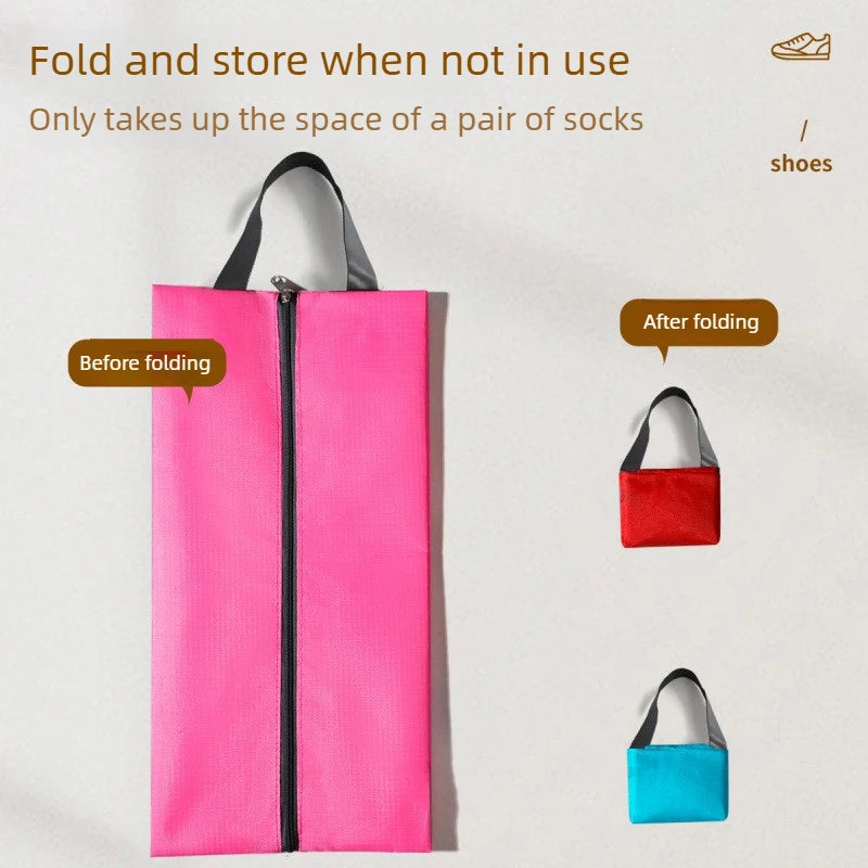 Travel Shoe Storage Bag – Waterproof Zipper Shoe Organizer Pouch