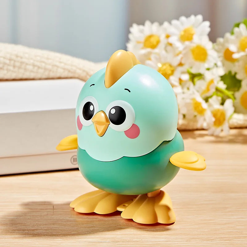 Colorful Wind Up Chick Toy with Crawling and Swinging Action