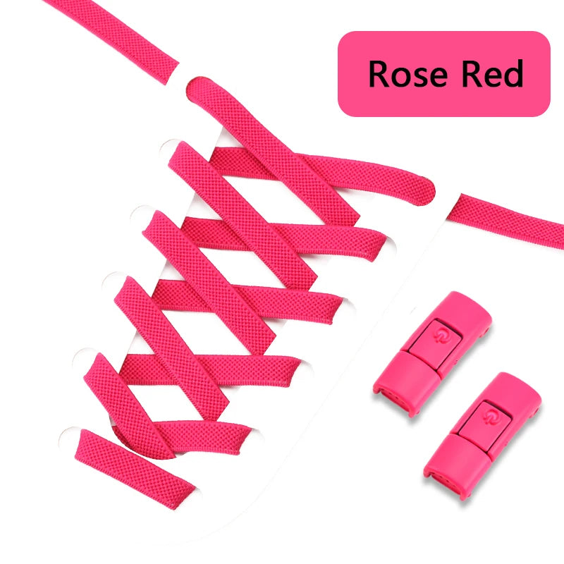 No Tie Shoe Laces with Press Lock for Kids and Adults