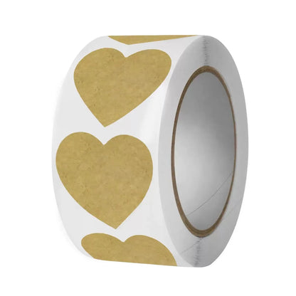 Round Kraft Paper Labels – 500 Self-Adhesive Stickers