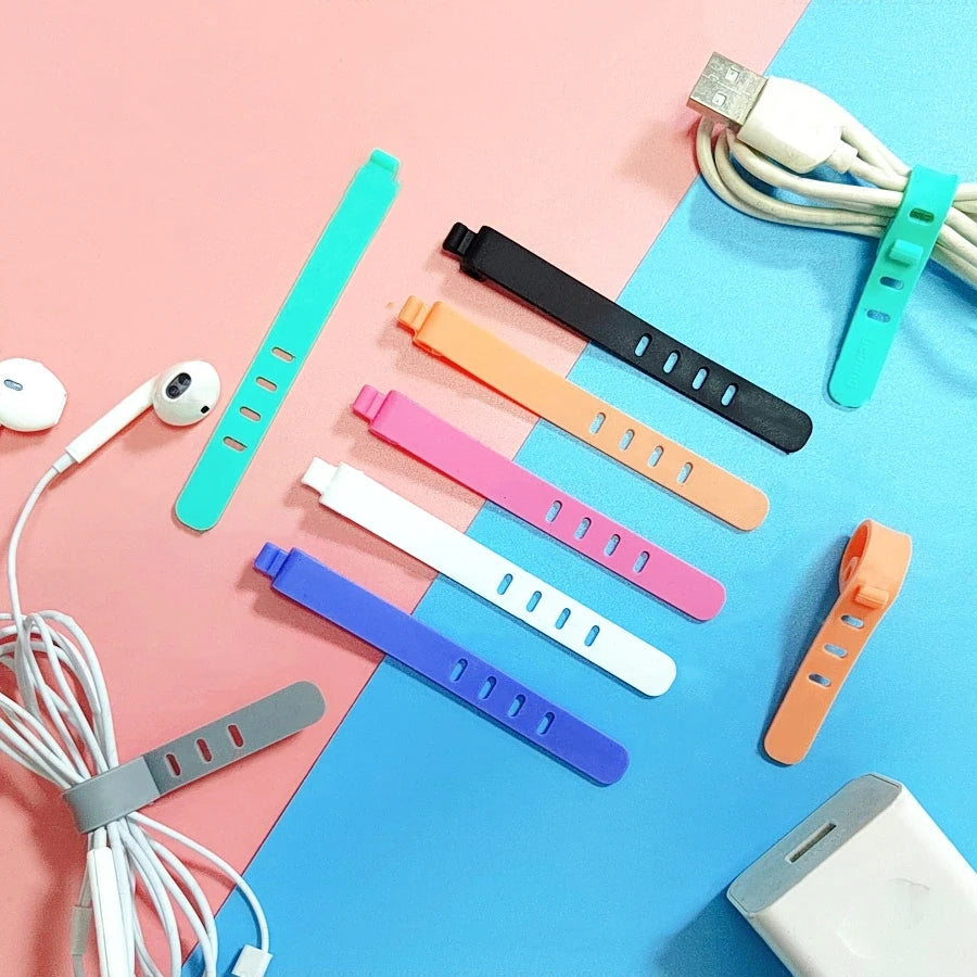 Cable Organizer – Reusable Silicone Cable Ties for Cord Management