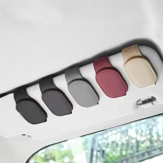 Car Sunglasses Holder Magnetic Visor Clip with Ticket Holder