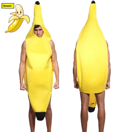Banana Costume for Adults – Funny Fruit Dress-Up Outfit