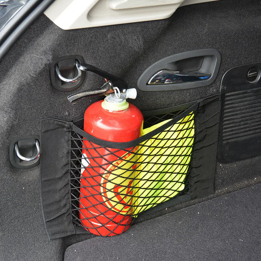 Car Trunk Storage Bag – Elastic Mesh Organizer for Vehicle Storage