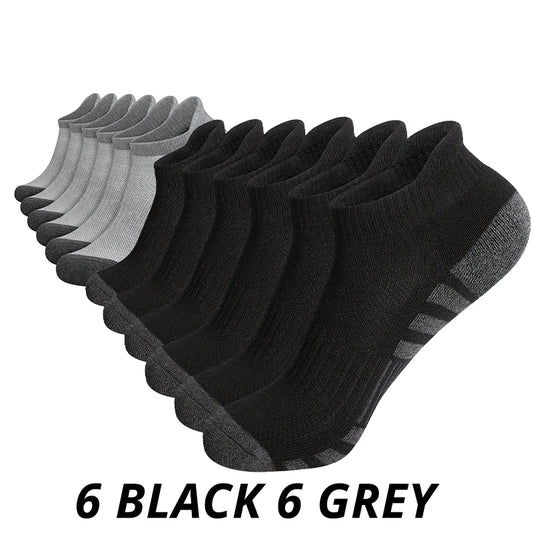 12 Pairs Men's Breathable Mesh Socks – Low Cut Sports & Casual Socks
