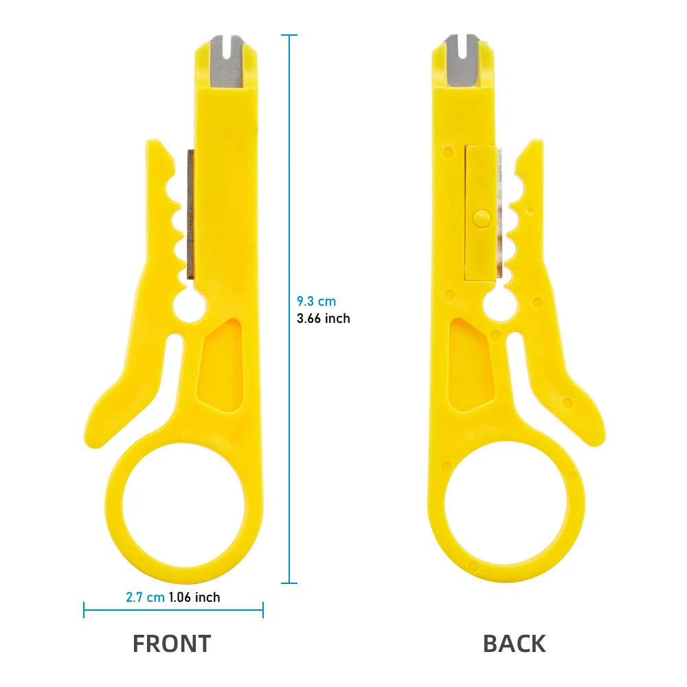 Wire Stripper Tool with Cable Cutter and Punch Down Function