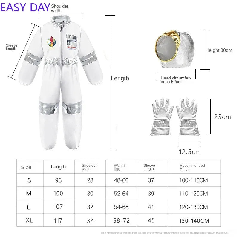 Astronaut Costume – Kids Space Jumpsuit for Halloween & Parties