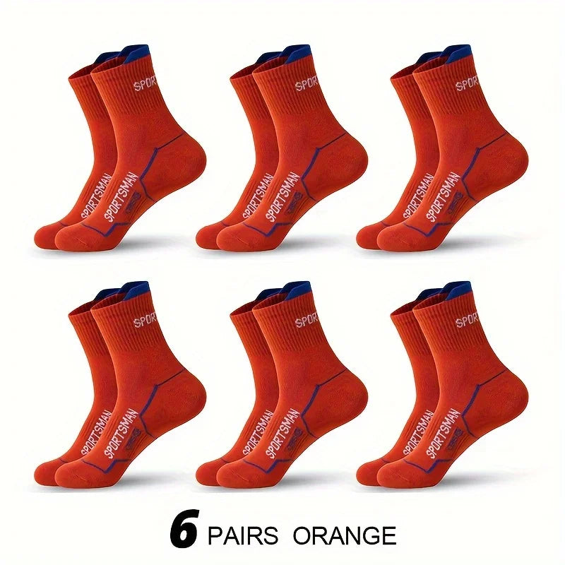 6 Pairs Men's Athletic Socks Breathable Low Cut Sports Socks