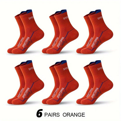 6 Pairs Men's Athletic Socks Breathable Low Cut Sports Socks