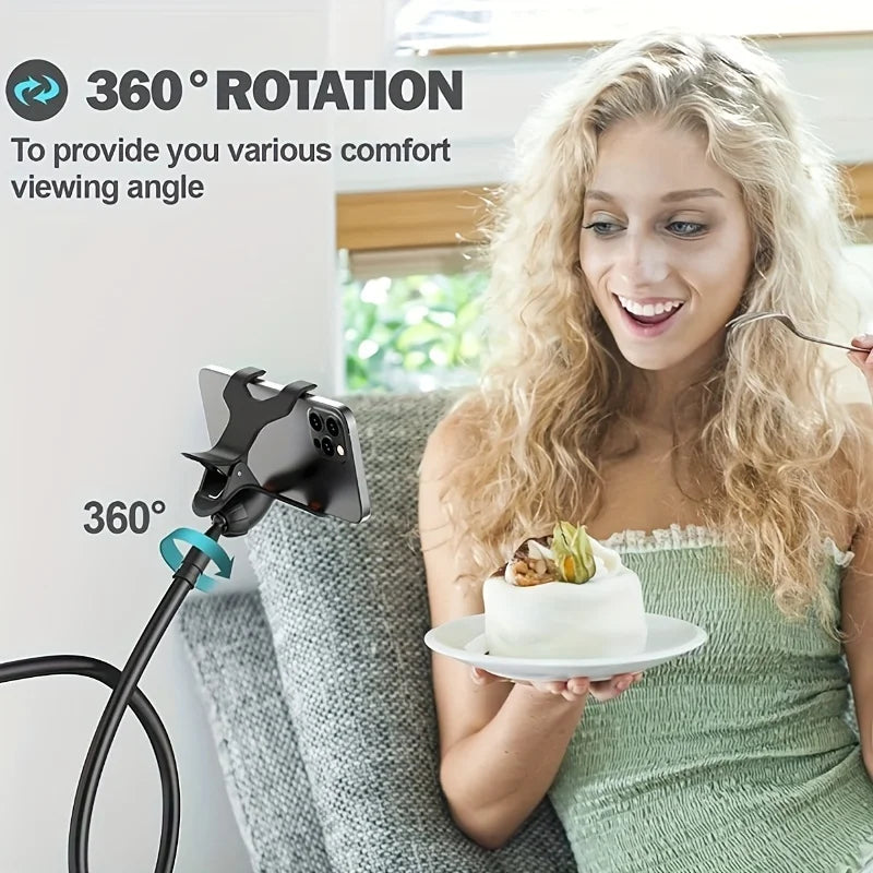 Flexible Phone Holder – Long Arm Gooseneck Bedside Clamp