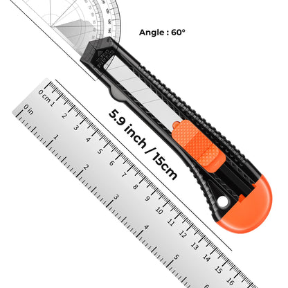 Utility Knife Box Cutter – Retractable Cardboard Cutter 3 Pack