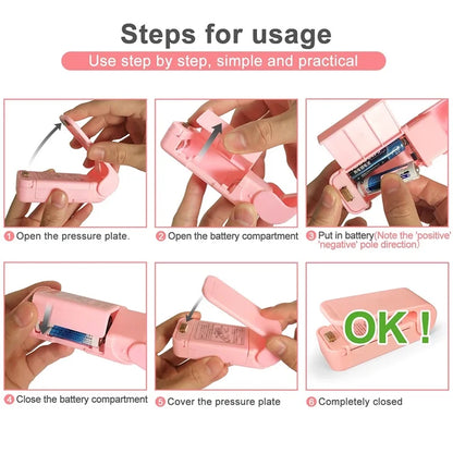 Mini Bag Sealer, Handheld Heat Sealer for Plastic Food Bags