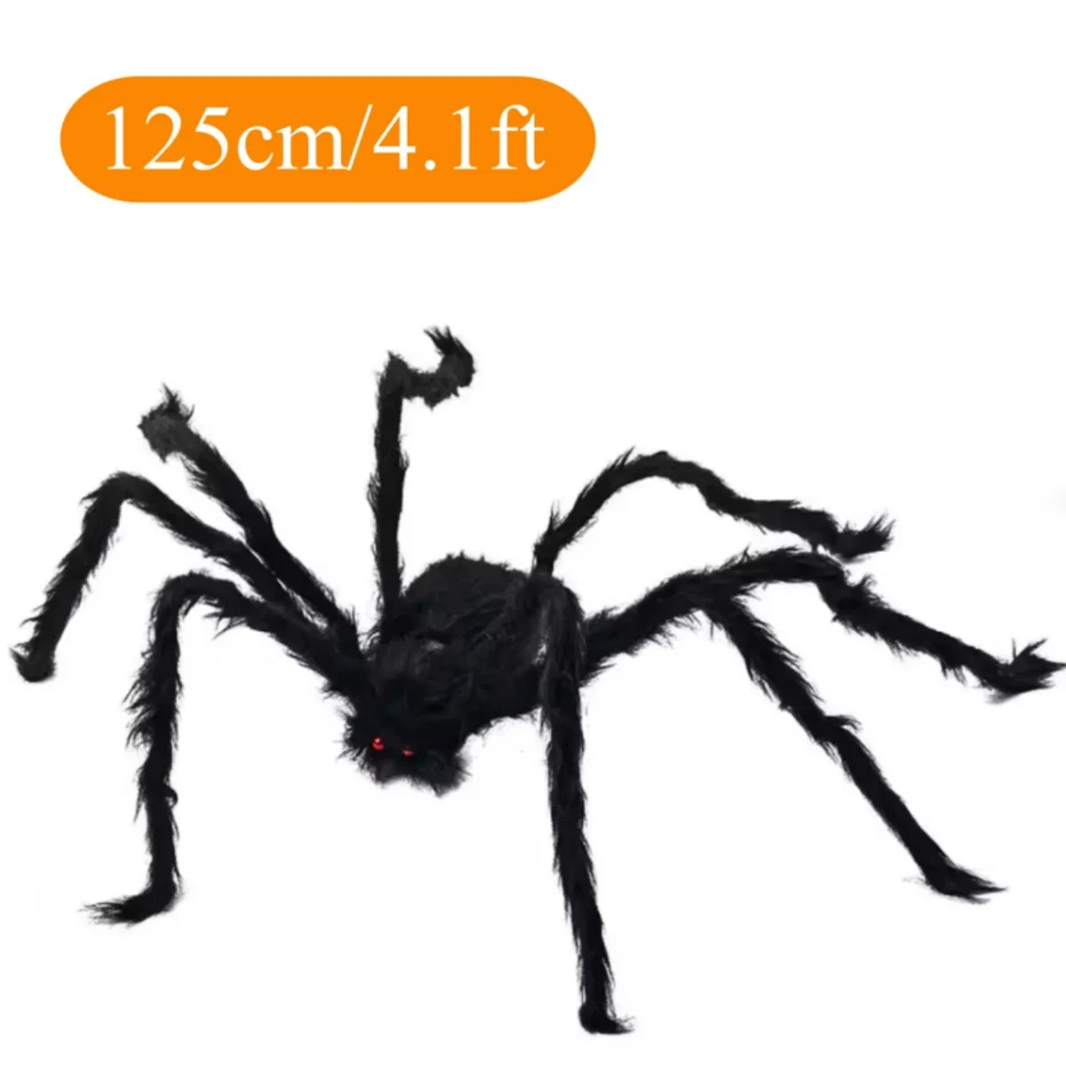 Giant Halloween Spider – Black Plush Spider Decoration
