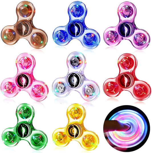 LED Fidget Spinner Light Up Glow in the Dark Stress Relief Toy