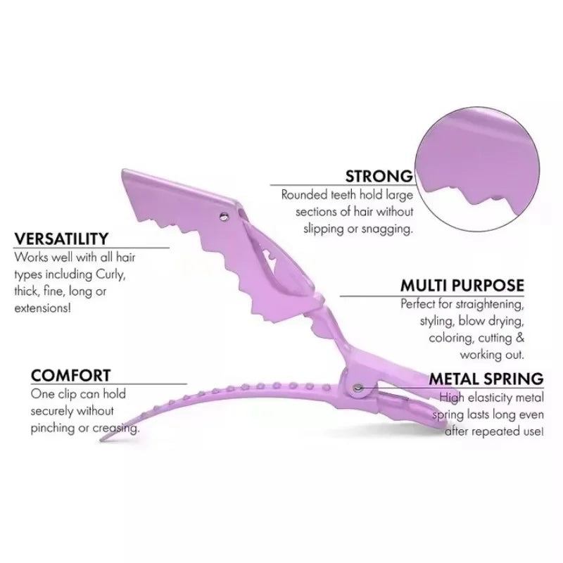 6PCS Alligator Hair Clips – Salon Hair Sectioning & Styling Clips
