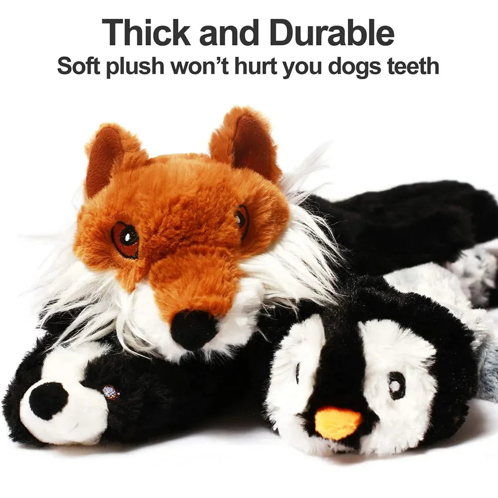 Stuffing Free Dog Toy – 45cm Plush Squeaky Crinkle Toy
