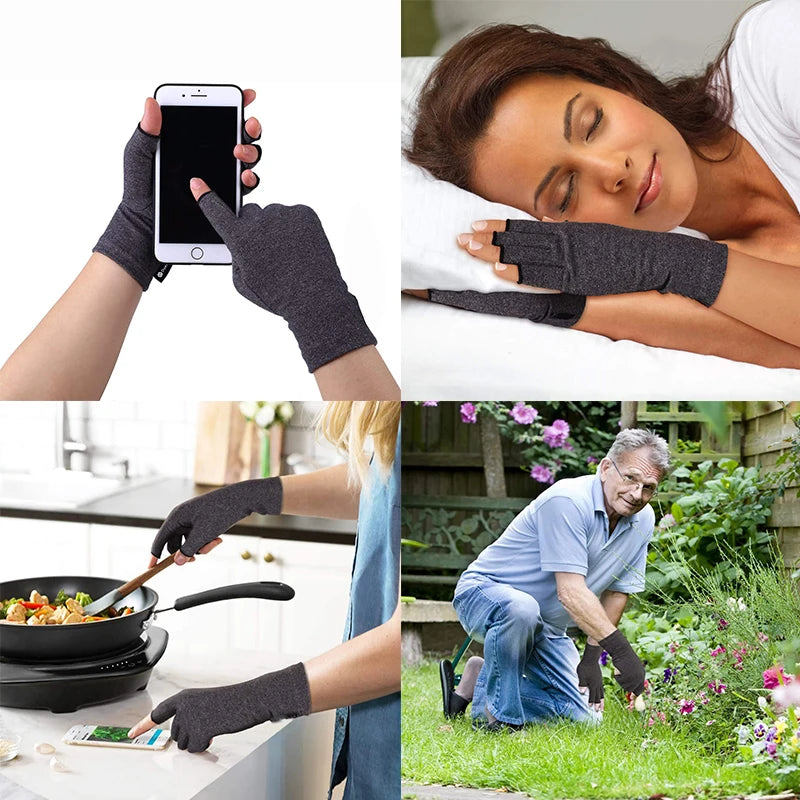 Fingerless Compression Gloves for Hand Support and Sports