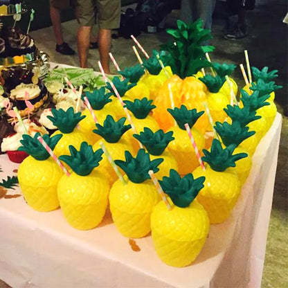Tropical Drink Cups – Pineapple, Coconut & Strawberry Party Set