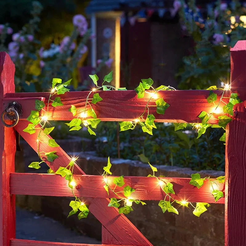 Artificial Vine String Lights with LED Leaf Fairy Lights