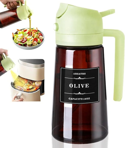 2-in-1 Olive Oil Sprayer and Dispenser Bottle for Cooking