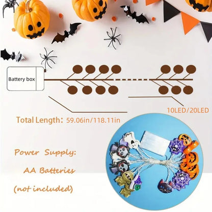 Halloween LED String Lights Battery Operated Holiday Decor