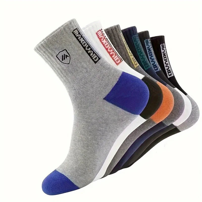 Men’s Crew Socks – 5 Pairs Breathable Sports Socks