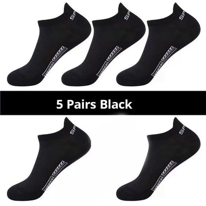 Men's Breathable Socks – Thin Mesh Sports Ankle Socks, 5–20 Pairs