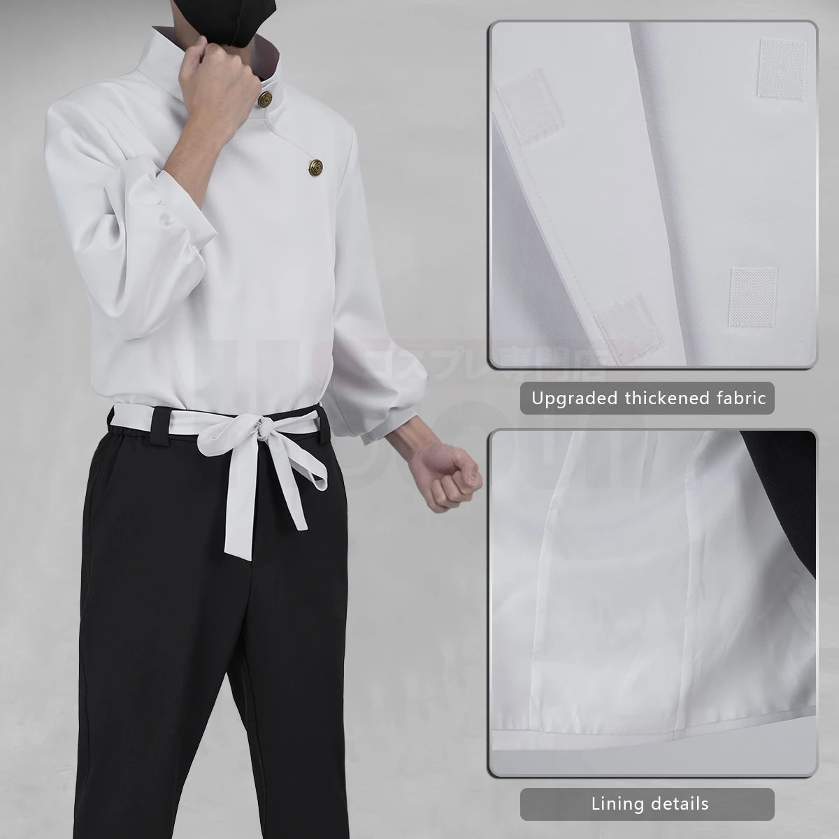 HOLOUN Jujutsu JJK Manga Anime Yuta Okkotsu Cosplay Costume Wig Jacket Black Pants Uniform Rose Net Synthetic Halloween