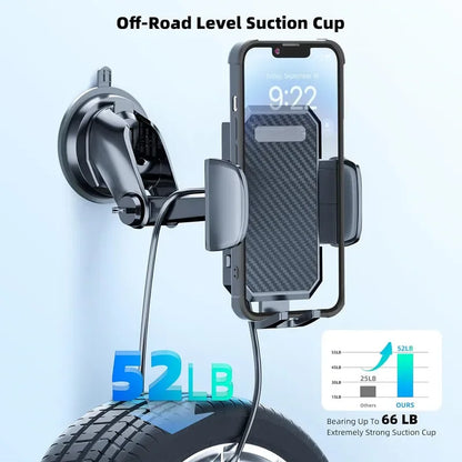 Car Phone Holder with 360° Windshield Mount for Smartphones