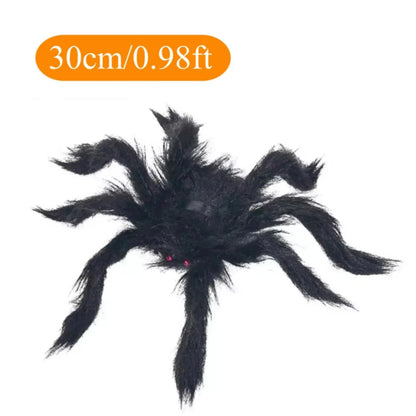 Giant Halloween Spider – Black Plush Spider Decoration