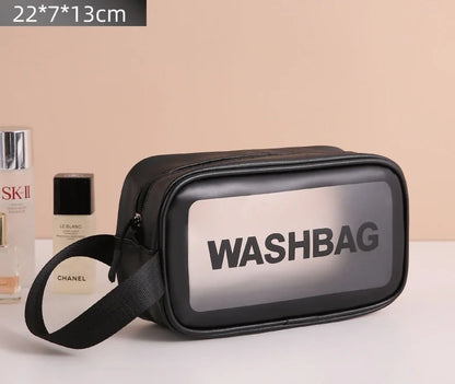 Waterproof Travel Makeup Bag with Transparent Large Capacity Design