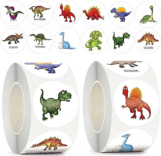 Dinosaur Stickers for Kids – 100 to 500 Teacher Reward Stickers