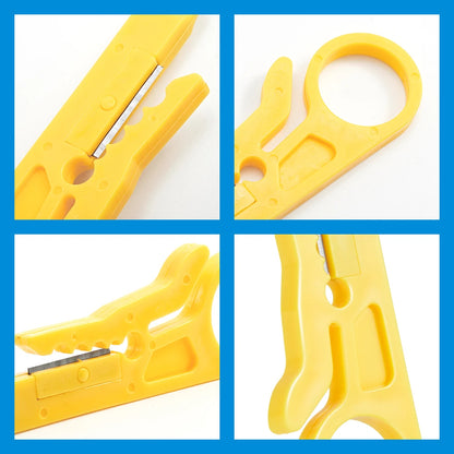 Wire Stripper Tool with Cable Cutter and Punch Down Function