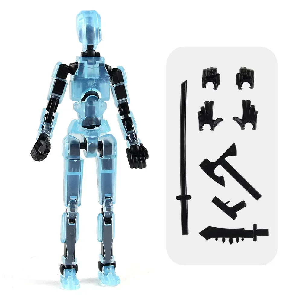 Movable Robot Action Figure, 13-Joint Poseable Model Toy – 14CM