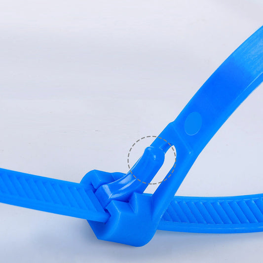 Reusable Cable Ties 150mm, Nylon Zip Ties with Removable Buckle