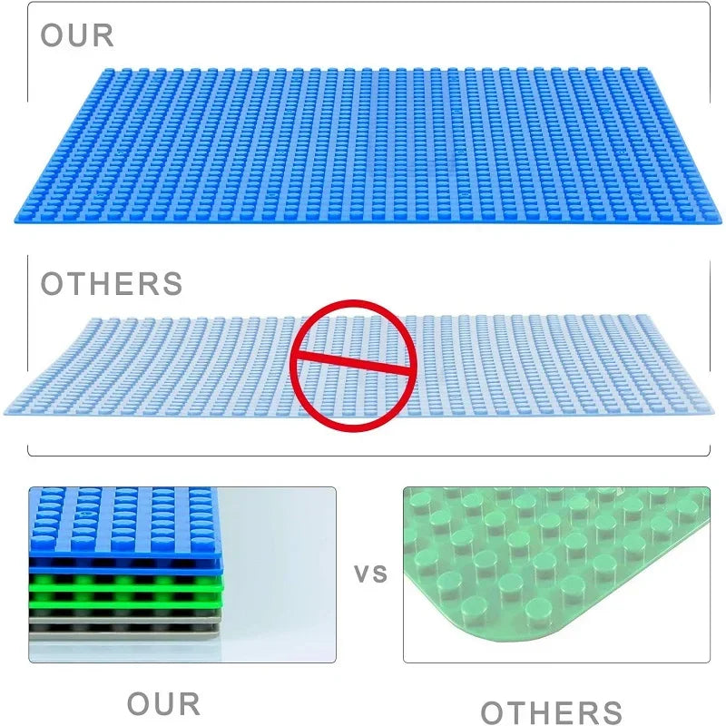 32x32x16x16 Dots Children DIY City Construction Base Plates  Plastic Splice Assembly Building Block Baseplate Entertainment Toys