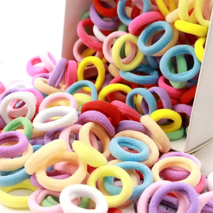 Small Hair Ties – Colorful Nylon Elastic Bands for Girls