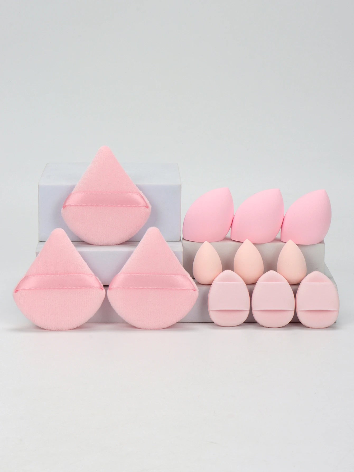 12-Piece Makeup Sponge Set with Powder Puffs and Beauty Blenders