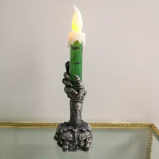 Halloween Skeleton Candle – LED Ghost Hand Haunted House Decor
