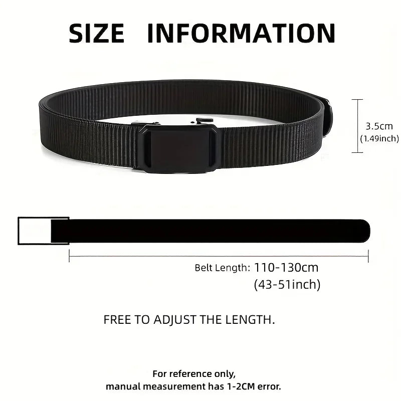 Canvas Belt for Men – Adjustable Tactical Casual Outdoor Work Belt