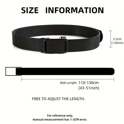 Canvas Belt for Men – Adjustable Tactical Casual Outdoor Work Belt
