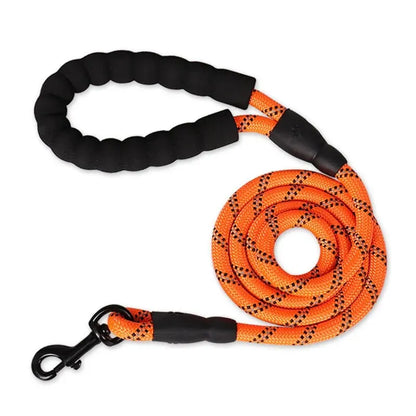 Reflective Dog Leash – Heavy Duty Double Rope with Padded Handle