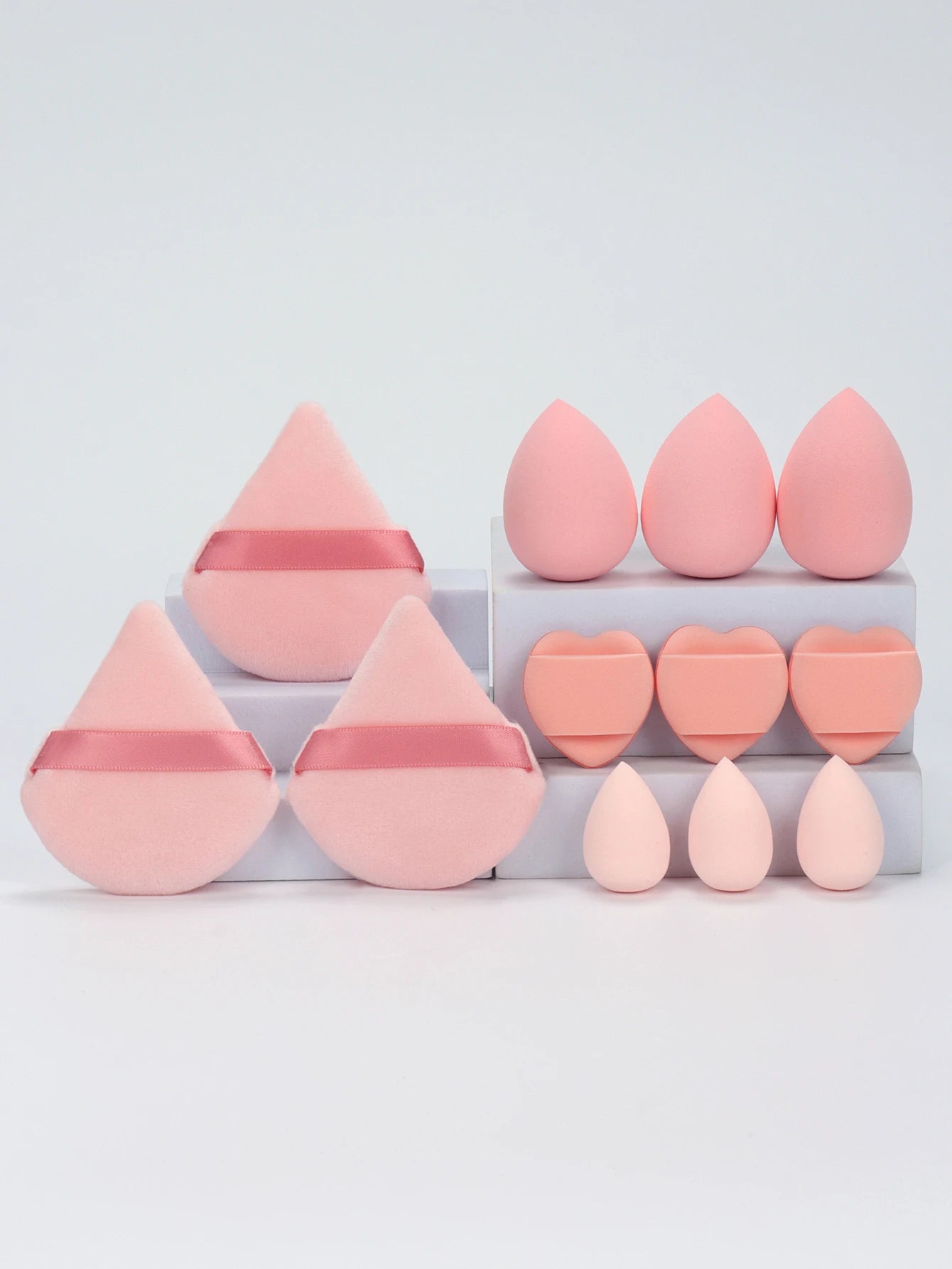 12-Piece Makeup Sponge Set with Powder Puffs and Beauty Blenders