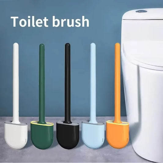 Silicone Toilet Brush – Flexible Hanging Cleaner with Long Handle