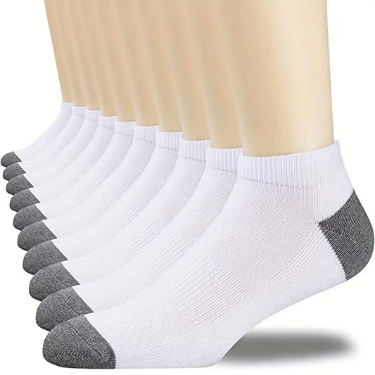 Men's Ankle Socks Breathable Low Cut Color Block Socks