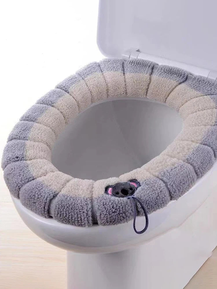 Toilet Seat Cover – Soft Washable Warm Cushion for Bathroom