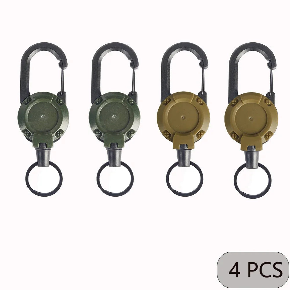Retractable Keychain – Badge Reel with Carabiner Clip for Bags